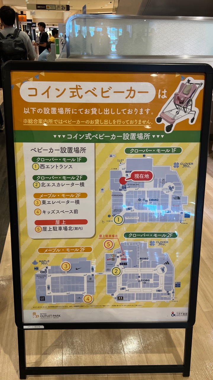 Outlet 嬰兒車租借位置資訊