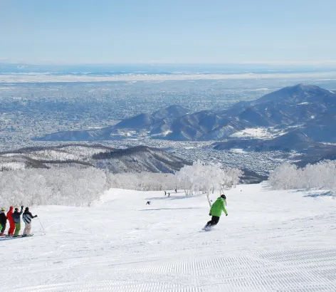 札幌手稻 Highland 雪道與石狩灣景色